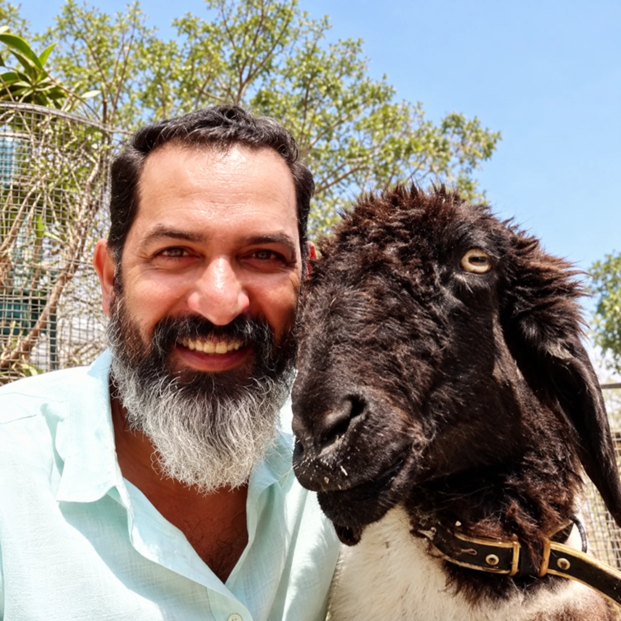 Mr. Rahul Sehgal with a donkey